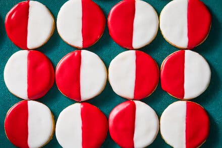 Iced Peppermint Cookies