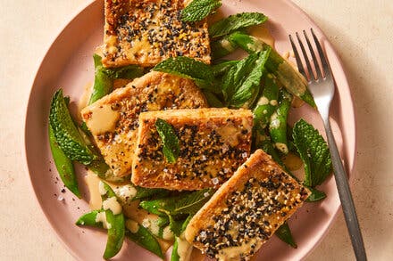 Lemon-Pepper Tofu and Snap Peas