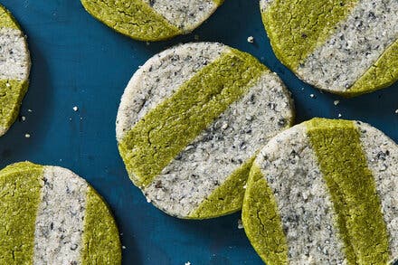 Matcha-Black Sesame Shortbreads